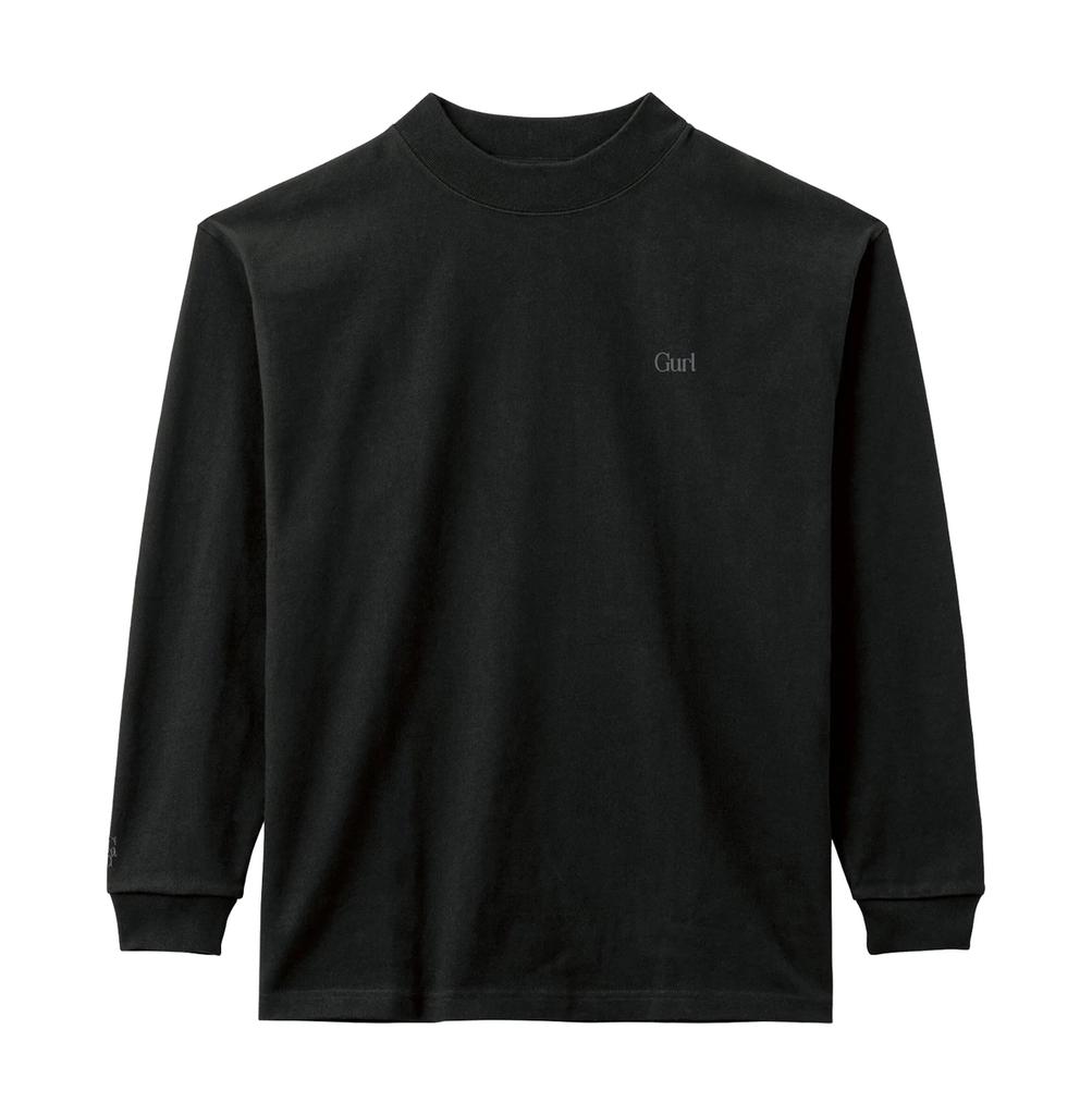 Kalong Golf Mock Neck Long Sleeve T-Shirt (Black)