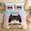 Game Controller Duvet Cover,Bedding Set for Kids Boys Girls Game Complete Bedding Set with Duvet Cover with Pillowcases 75*50cm