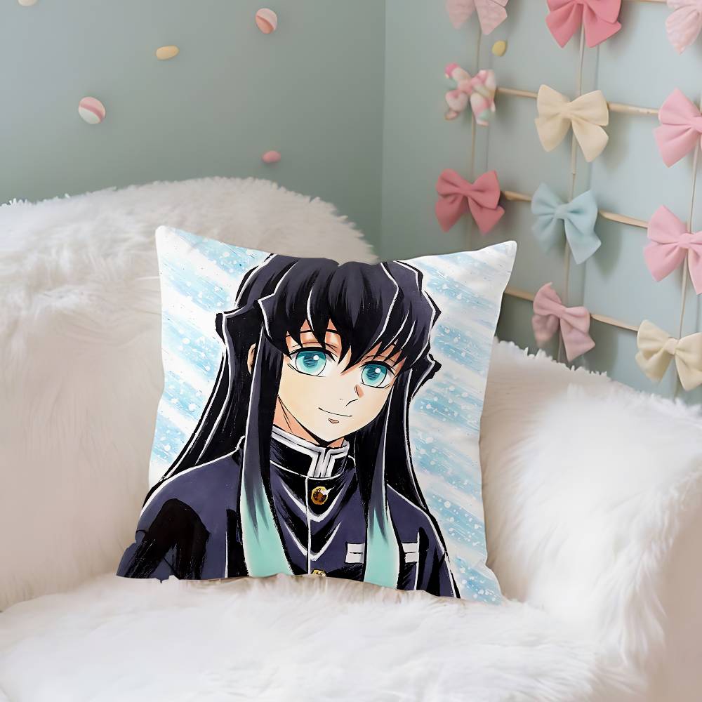 TTokitous MMuichirous Case Plush Fabric Soft Pillowcase Double Sided Print Cushion Cover Household Gifts