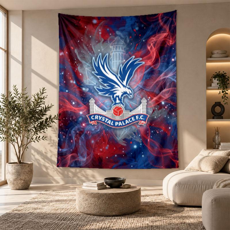 Decorative Tapestry,Crystal Palace Football Printed Wall Art, Lightweight Wall Hanging For Bedroom Background