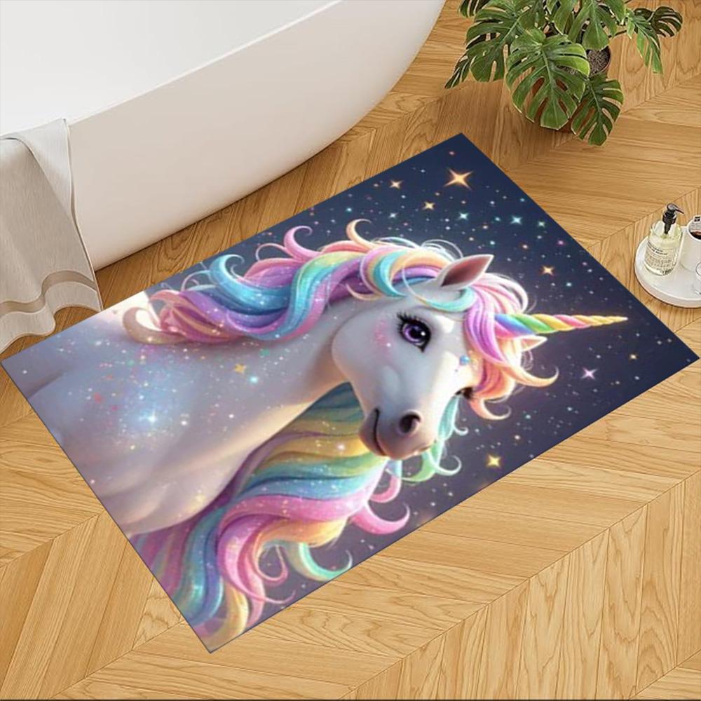 Magical Unicorn Dreamscape Non-Slip Home Carpet Design for Office Decor Living Room Bedroom Gift