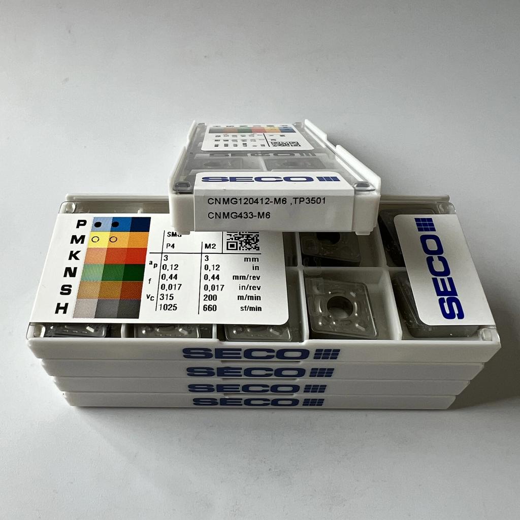 SECO / CNMG120412-M6,TP3501 /Original carbide blade 10 Pcs