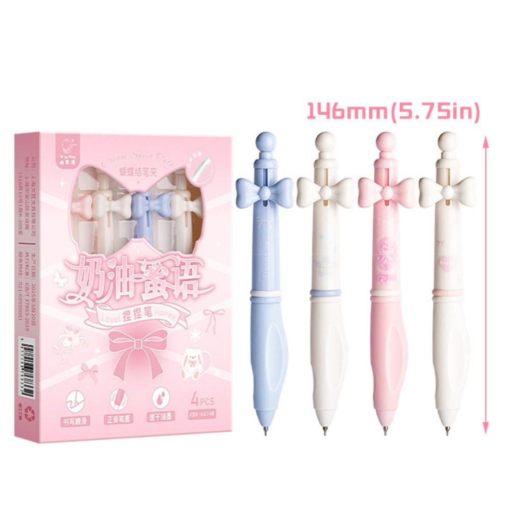 4PCS Quick Drying Neutral Pen 0.5mm Black Ink Writing Tool Multifunctional Ballpoint Pen  Students