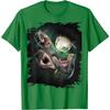 Dinosaur Howling Moon Graphic Tshirt Men S Casual Crew Neck Cotton Tee