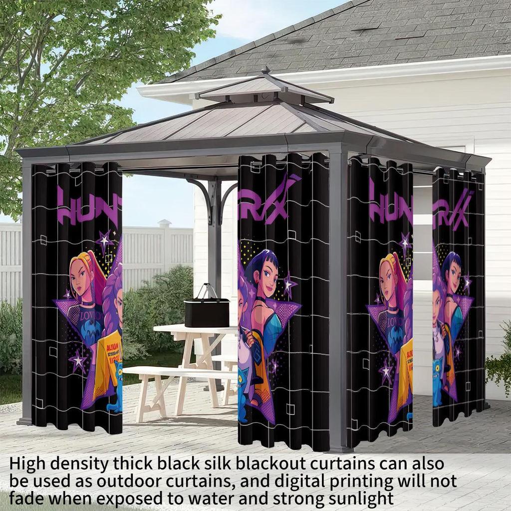 Dämonenjäger 3D Digitaldruck Verdunkelungsvorhänge - Benutzerdefiniertes Foto, Dick, Hochpräziser Sonnenschutz, Sonnenschutz, Grenzüberschreitend