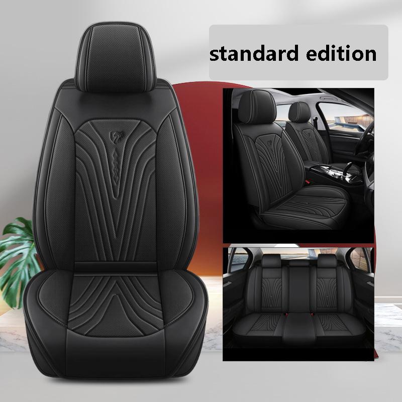 

All inclusive seat cover High-quality Napa leather Car Seat Covers sewing Comfortable Breathable Easy Installation Universal Fit чёрный