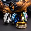 Titanium Steel Couple Ring Zircon Decor Simple Fashion Party  Finger Accessories  Birthday Gift For Young Girls