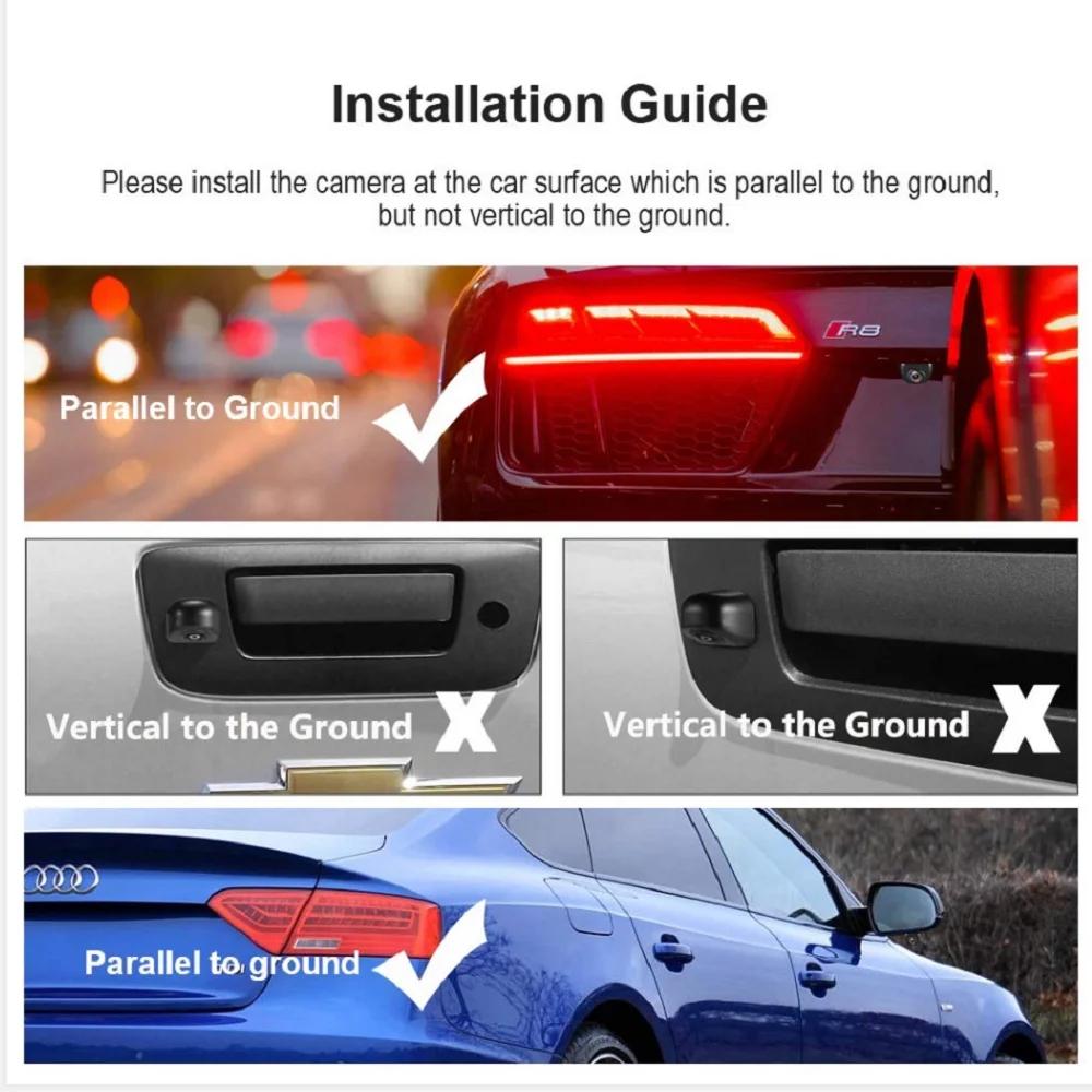 Car reversing rearview camera 4-pin high-definition color image video night vision 170-degree wide-angle camera