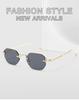 Sleek Rimless Cut-Edge Sunglasses - Stylish Women's Street Style & Sun Protection
