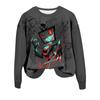 Women's Casual Fashion Print Long Sleeve O-Neck Sweatshirts Pullover Top Blouse
