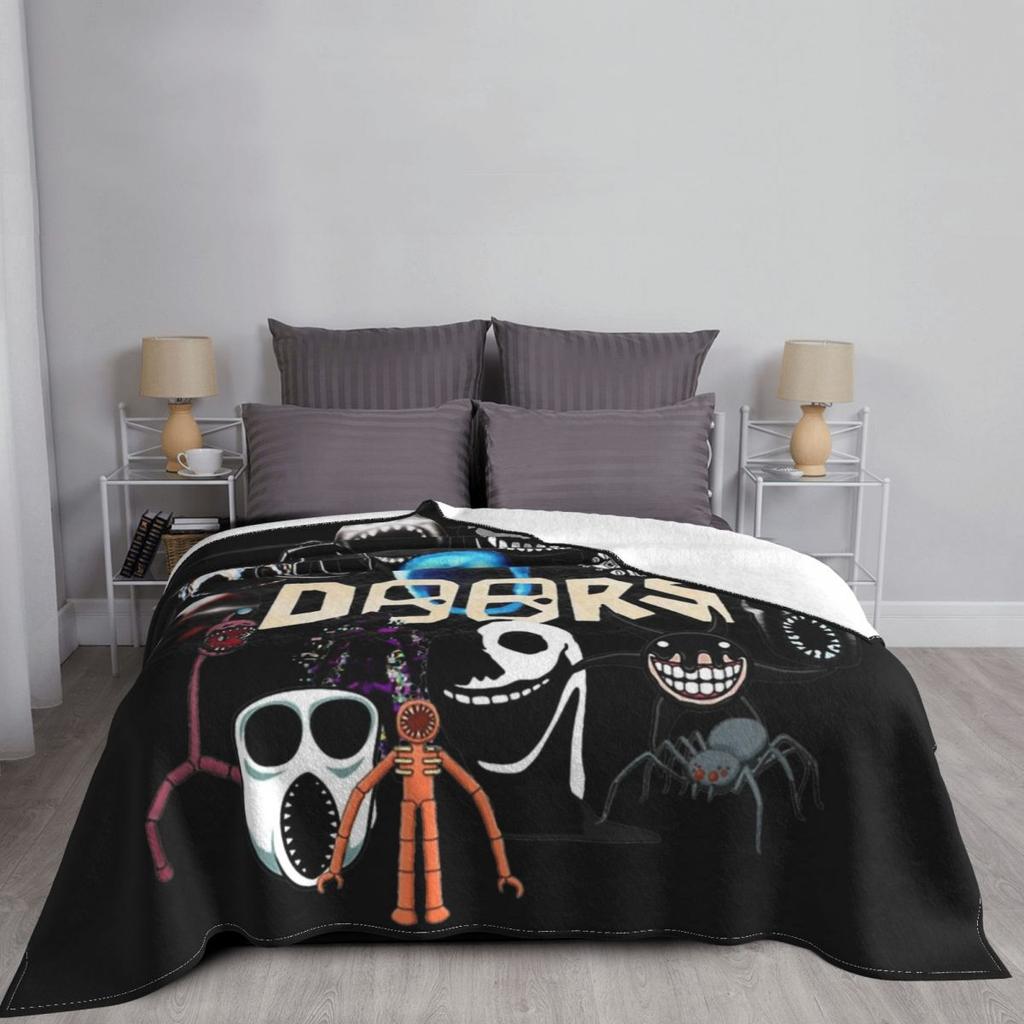 Doors Entities Everywhere Game Blankets Velvet Winter Multifunction Thin Throw Blanket for Sofa Office Plush Thin Quilt