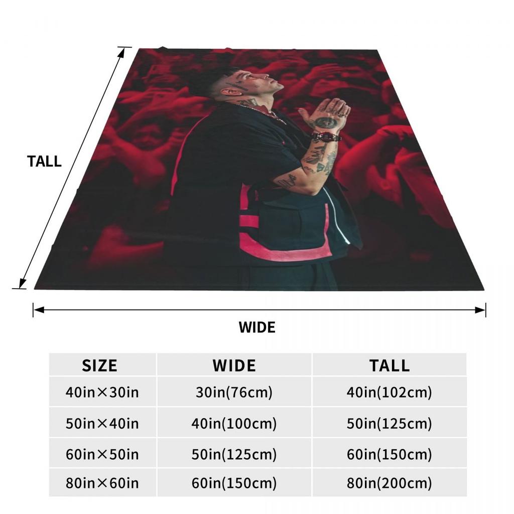 Duki Fleece Throw Blanket Reggaeton Latin Trap Pop Rap Blanket for Bedding Office Lightweight Bedspread