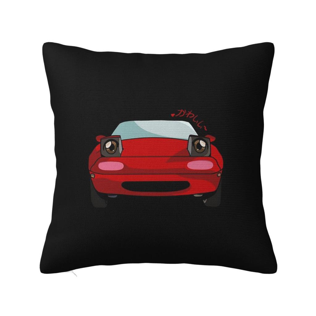 Mazda Miata Mx5 1990 Red Square Pillowcase Cushion Cover Pillow Case Throw Pillow Cover for Home Bedroom Car