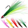 5Pcs/Set Feather Hook 3D Eyes Barbed Sharp Strong Anti-corrosion Attract Fishes Universal High Strength Fishing Lure Hook Angling Supplies
