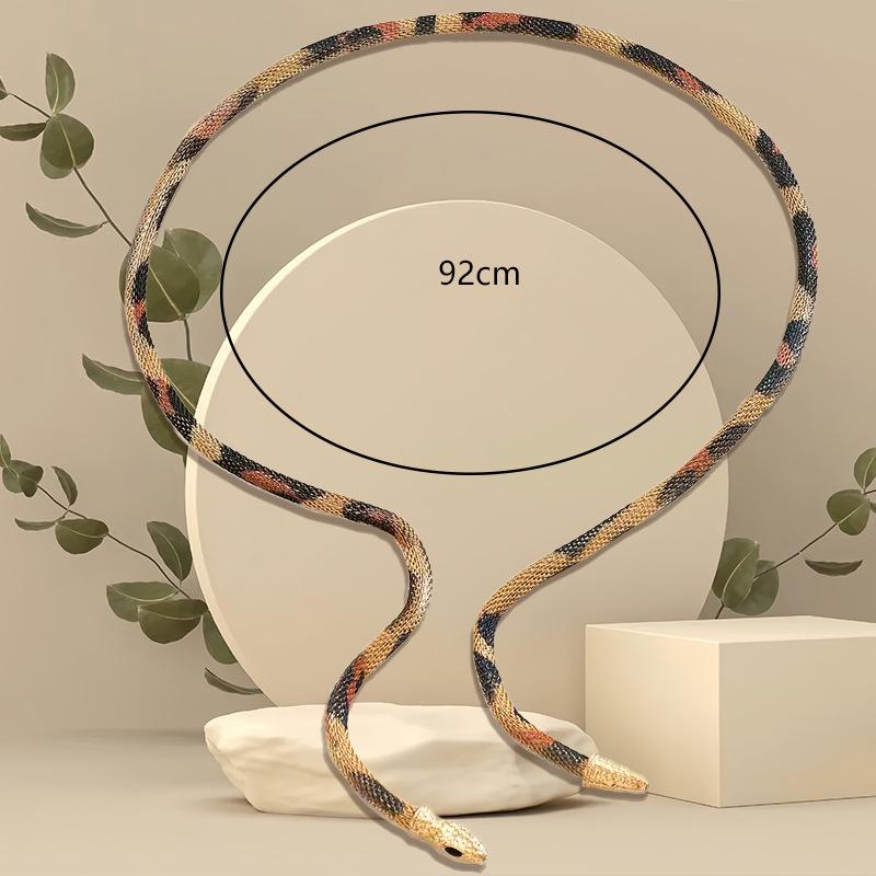1 Snake Necklace Collar Bracelet Arm Ring Multi-functional Use Retro High-end Fashion Niche Ancient Method
