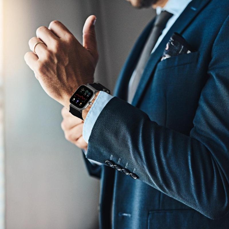 Verstellbare Nylon-Canvas-Uhrenarmbänder, Sportliches Armband für 18mm 20mm Smartwatches