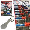 Yousheng Shopping Hand Stainless Steel Key Ring Handheld Shopping Cart Token Metal Convenient Keychain Accessory