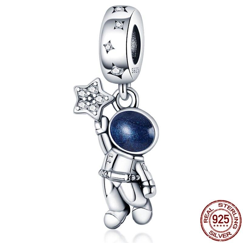 Plata Charms Of Ley 925 Silver Starry Sky Series Charm Safety Chain Fit Fashion 925 Original Bracelets Pulseira Diy  New