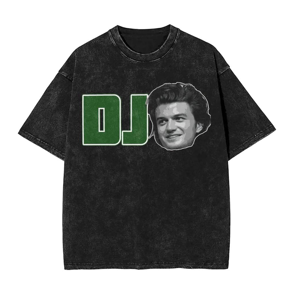 2026 Kuuma DJO Joe Keery Graafilise Prindiga T-särk Meeste Naiste Vintage Pesitud Puuvillane Suvine Uus Topp Harajuku High-street Vabaaja Ülemõõduline T-särk Lühikeste Varrukatega