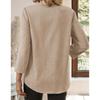 Spring/Summer Women's Plus Size V-Neck Solid Color Loose Fit Shirt