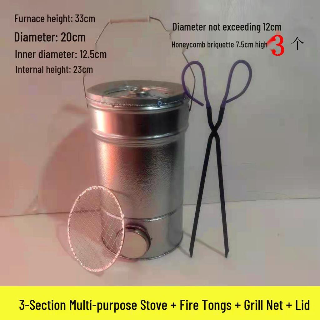 Compact Honeycomb Charcoal Stove for Household Heating and Boiling Water - Ideal for New Homes