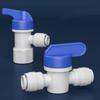 1/4" 3/8" OD Tube Tap Shut Off Ball Valve POM Quick Fitting Connector Tee Elbow Reducer Aquarium RO Water Filter Reverse Osmosis