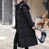 Modne Zimowe Kurtki Damskie Długie Parki z Kapturem Luźne Grube Ciepłe Płaszcze Codzienne Płaszcze Damskie