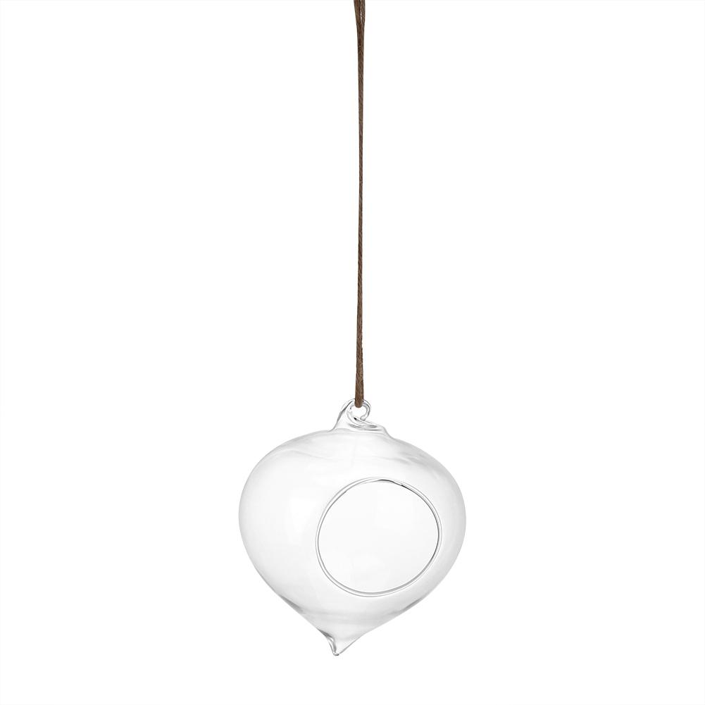 Flowerpot Succulent Plant Container Hanging Glass Vase Home Garden Decor