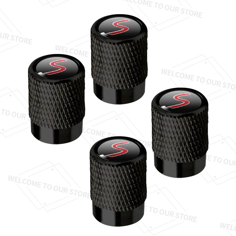 4pcs/1set For Mini JCW R50 R55 R56 Cooper S  John Cooper Works S Logo Car Valve Caps Wheel Tires Air Tyre Stem Protective Cover