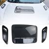 3PCS Universal Car Air Flow Intake Hood Scoop Vent Bonnet Decorative Cover Center Side Air Outlet Hood Auto Exterior Accessories