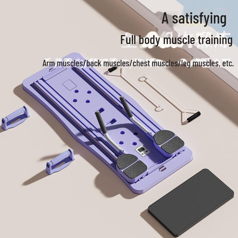 Prancha de Fitness Multifuncional com Rebound Automático para Exercício em Casa