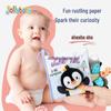 Jollybaby 3D Animal Tail Cloth Book for Infants: Tear-Resistant Early Education Toy 0-1 Year