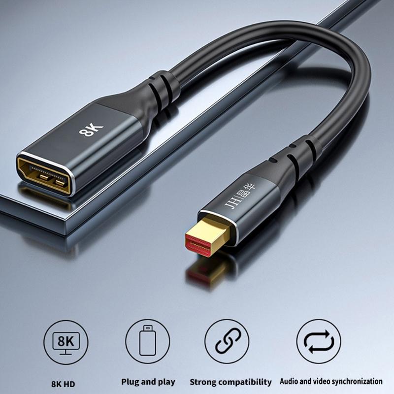 8K Mini to Cable Bi-Directional Mini to Cable 8K for Laptops Monitors