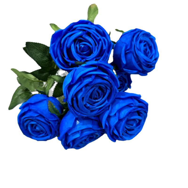 7-Head Imperial Concubine Rose Bouquet: Wedding, Table, Aisle, and Hotel Decor Simulation