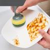 Grey Liquid Dispensing Pot Cleaning Brush