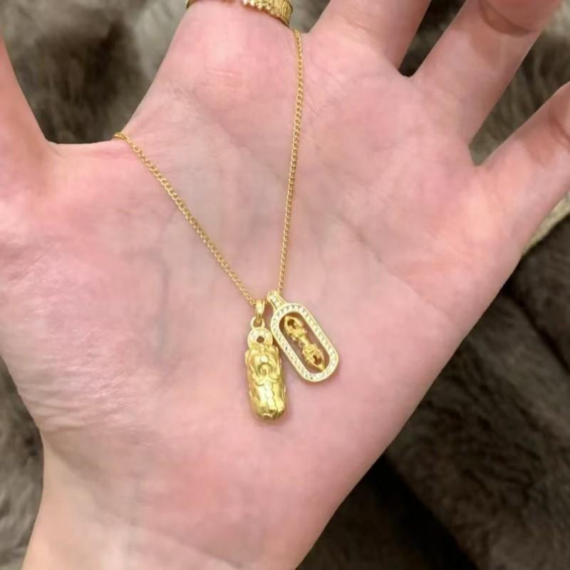 Womens Pixiu Vajra Necklace Inlaid Zircon Clavicle Chain New Chinese Style Fashion Jewelry