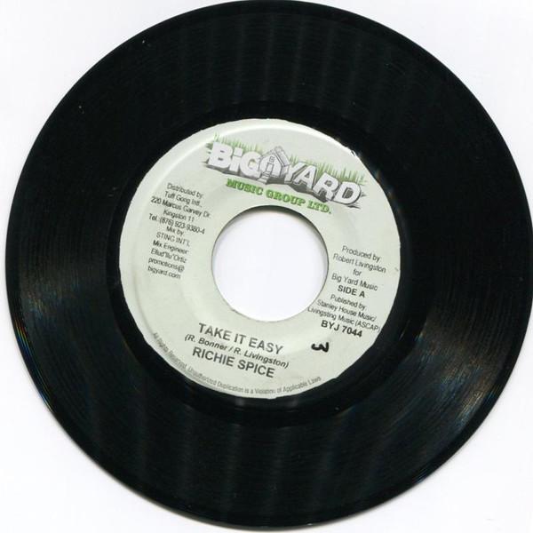 

7inch Record RICHIE SPICE / RIK ROK - Take It Easy / Hold Me BYJ7044 Big Yard Music Jamaica Reggae, Ska & Dub Used