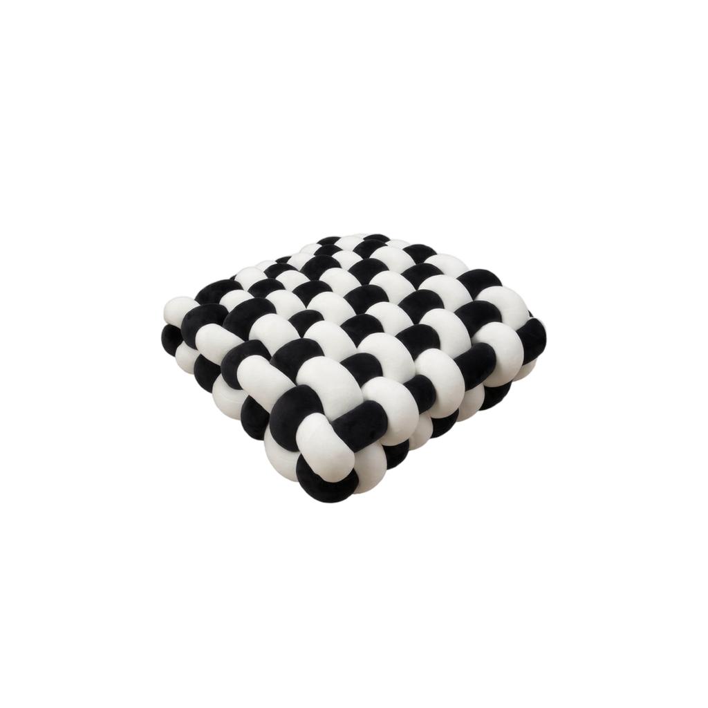 Handwoven Nordic Style Cushion Soft Plush Knitted Pillow Decorative Seat Pad for Home Office Sofa Chair Use