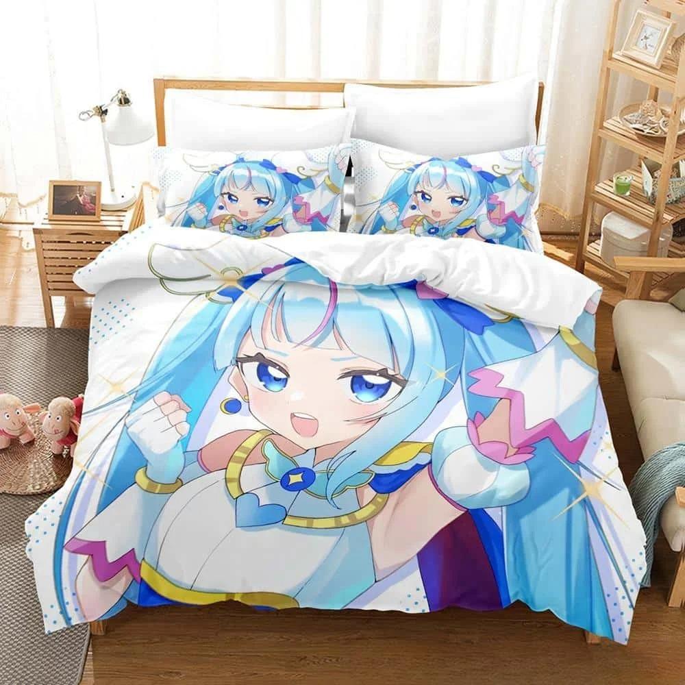 Cozy Soft Single Twin Full Queen King 3D Anime Kawaii Girls Sora Harewataru Size Bed Adult Kid Bedroom Sets Quilt