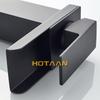 Black Plated Brass Waterfall Bathroom Basin Faucet Square Vanity Sink Mixer Hot & Cold Lavotory Tap Single Handle YT-5018-H