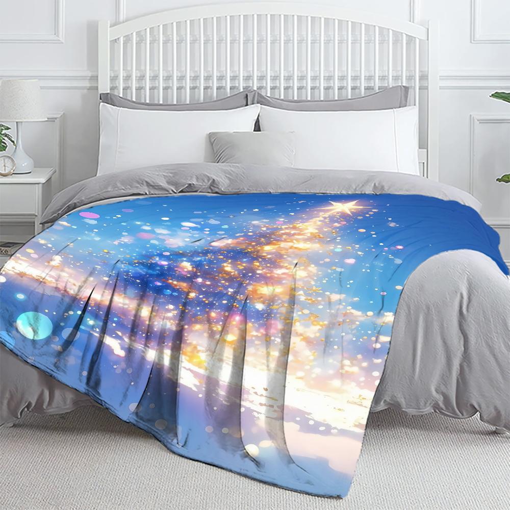 Dreamy Christmas Tree Flannel Blanket,sofa Blanket,office Nap Blanket,camping,picnicking,children's Room,bedroom,living Room