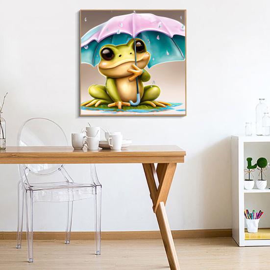 1 Set 5D Rhinestone Animal Painting Kit Easy DIY with Sticky Background Includes Tools Accessories Rhinestone Drawing