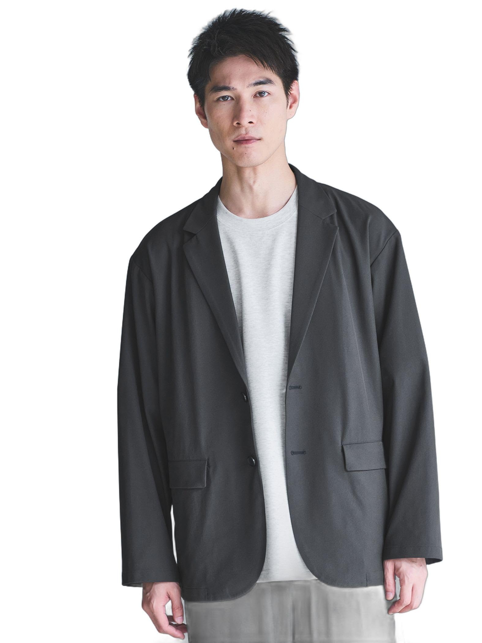 

United Arrows Green Label Relaxing FREELITCH Casual 2B Jacket - Stretch - 32221790529 1950 DK.GRAY(19) M
