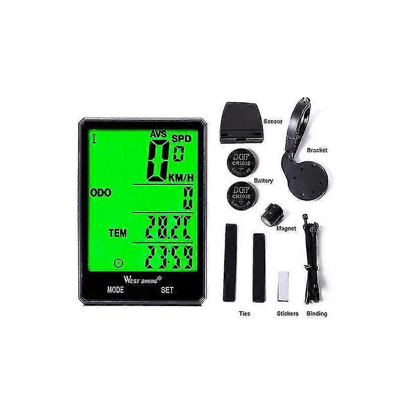 Mountain Road Cycling Wireless Code Table Waterproof Luminous Speed Meter Speed Table - Ri