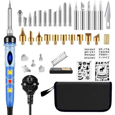 Brandmalerei-Stift-Set, Lötkolben-Set, Holzbrennset 80 W mit einstellbarer Temperatur 200–450 °C, DIY-Werkzeugset