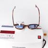 Vintage Rivet Tortoiseshell Round Sunglasses Women Men Brand Style Design Vintage Retro Yellow Blue Color Lens Square Sun Eyeglasses Female UV400