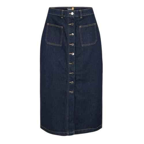Timberland Gonna midi Mom in denim Refibra da donna