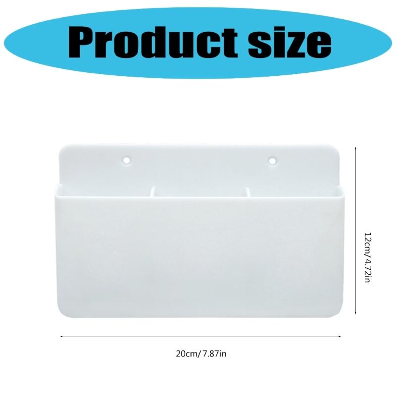 Plastic Remote Control Holder Wall Mount Storage Rack for Living Room Kitchen and Office Use Adjustable Divider Shelf