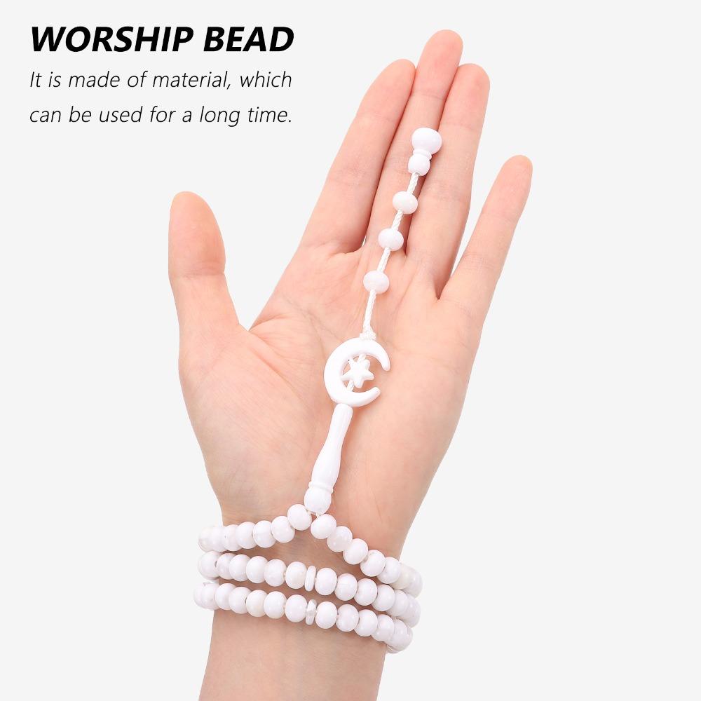 2pcs Allah Muhammad Prayer Beads Engraved Necklace New 99 Prayer Beads