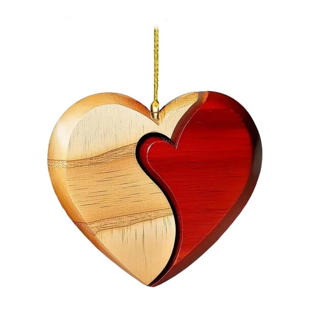 2DWooden Heart Valentine's Day Gift Vintage Home Decoration Crafts Wedding Decoration Venue Layout